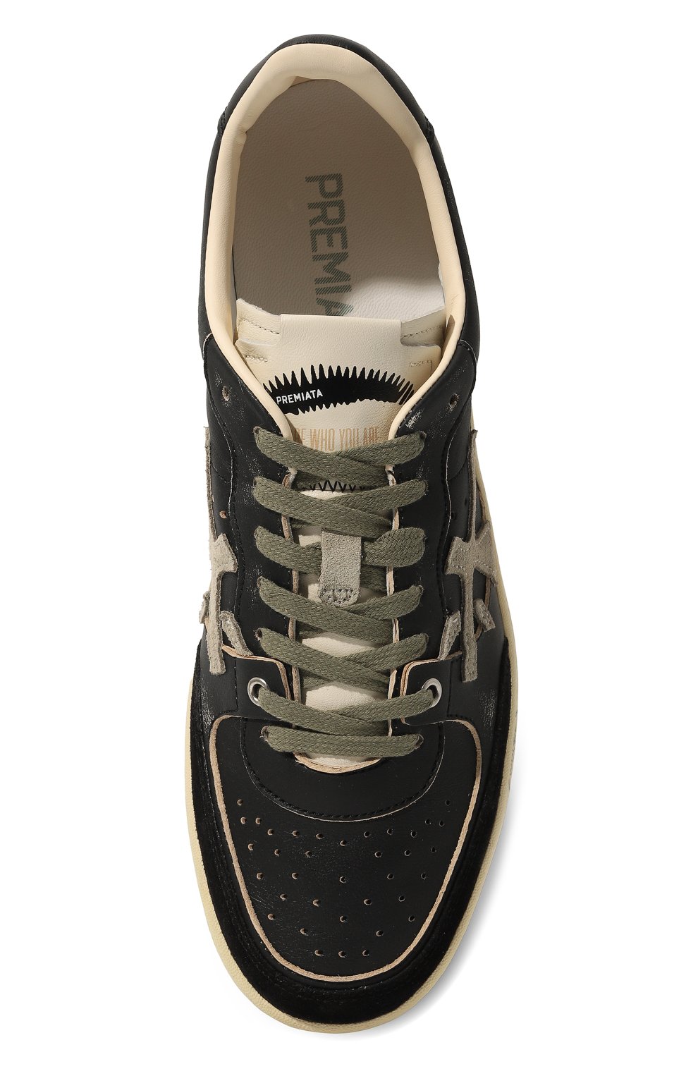 Кожаные кеды bskt clay PREMIATA черного цвета по цене 28000 руб., арт. BSKTCLAY/BSKT CLAY VAR 6909, фото 6 Кожаные кеды bskt clay PREMIATA, арт. BSKTCLAY/BSKT CLAY VAR 6909, фото 6