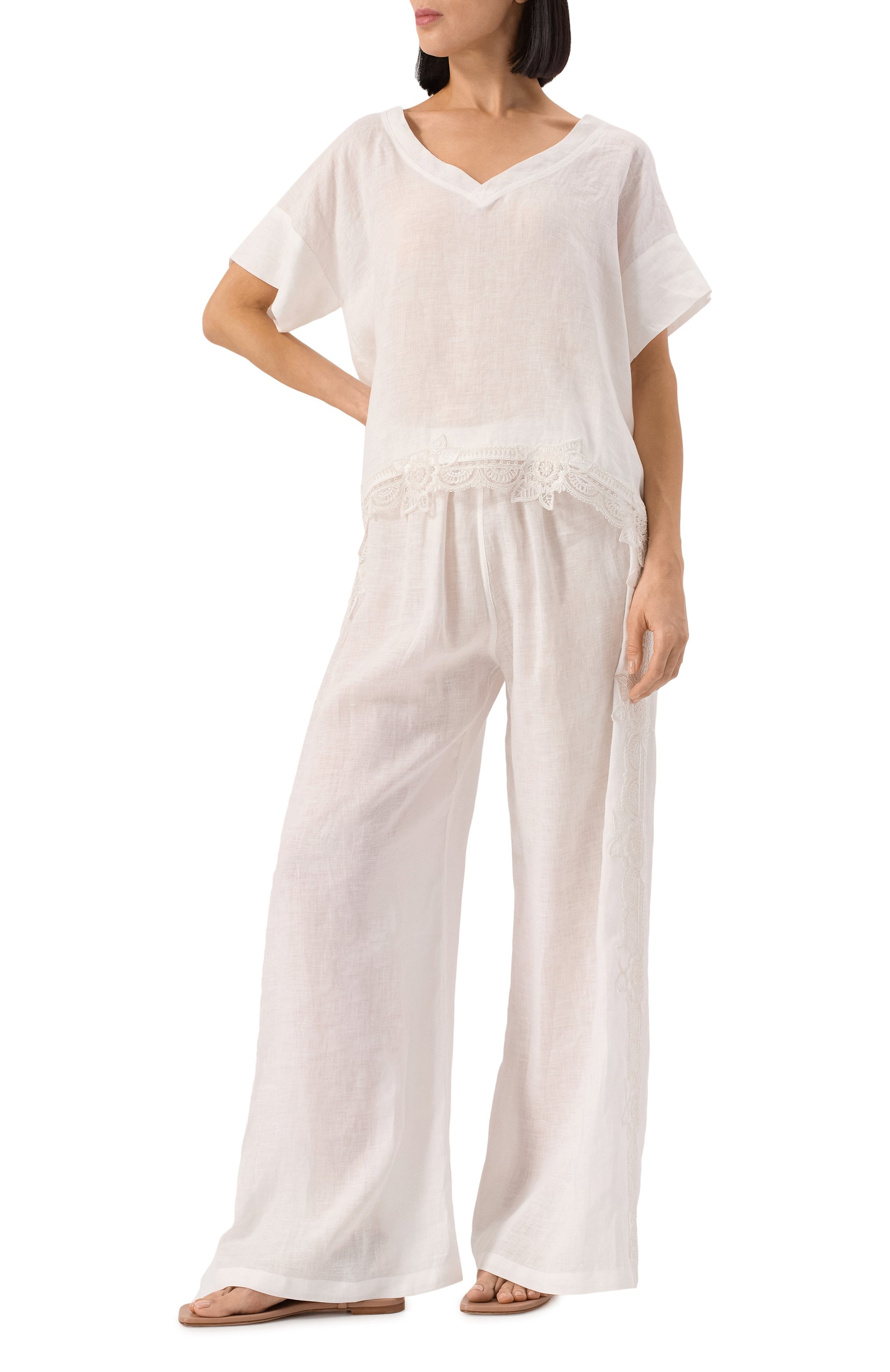 Брюки изо льна и вискозы MAURIZIO, арт. W01040679, фото 2