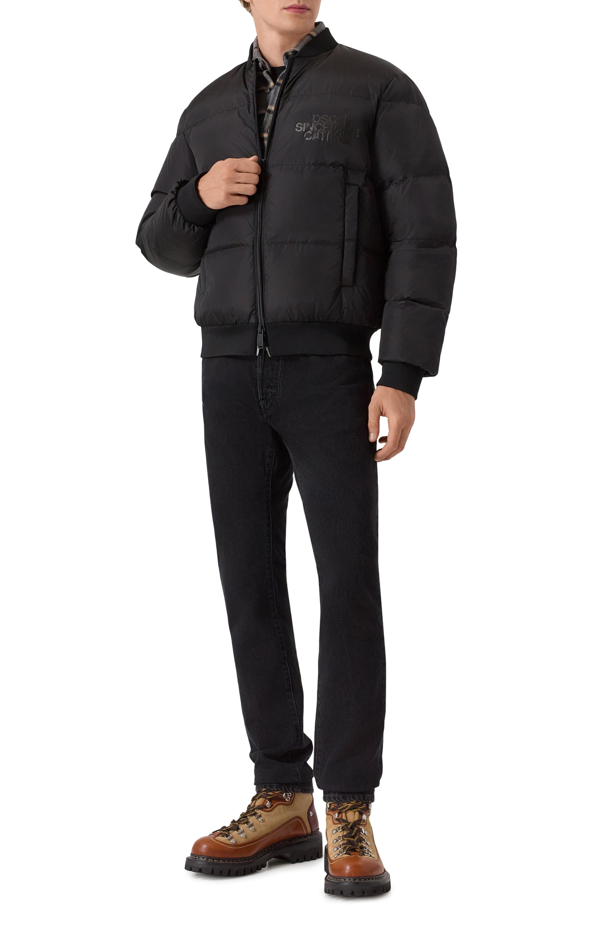 Кожаные хайкеры canadian DSQUARED2 коричневого цвета по цене 105000 руб., арт. ABM0123/12906751, фото 2 Кожаные хайкеры canadian DSQUARED2, арт. ABM0123/12906751, фото 2