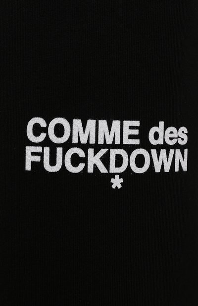 Хлопковые джоггеры COMME DES FUCKDOWN черного цвета по цене 11750 руб., арт. CDFD1530, фото 5 Хлопковые джоггеры COMME DES FUCKDOWN, арт. CDFD1530, фото 5