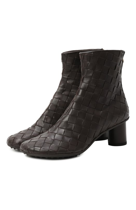 Кожаные ботильоны Bottega Veneta 811017/V2ED0 Коричневый 811017/V2ED0