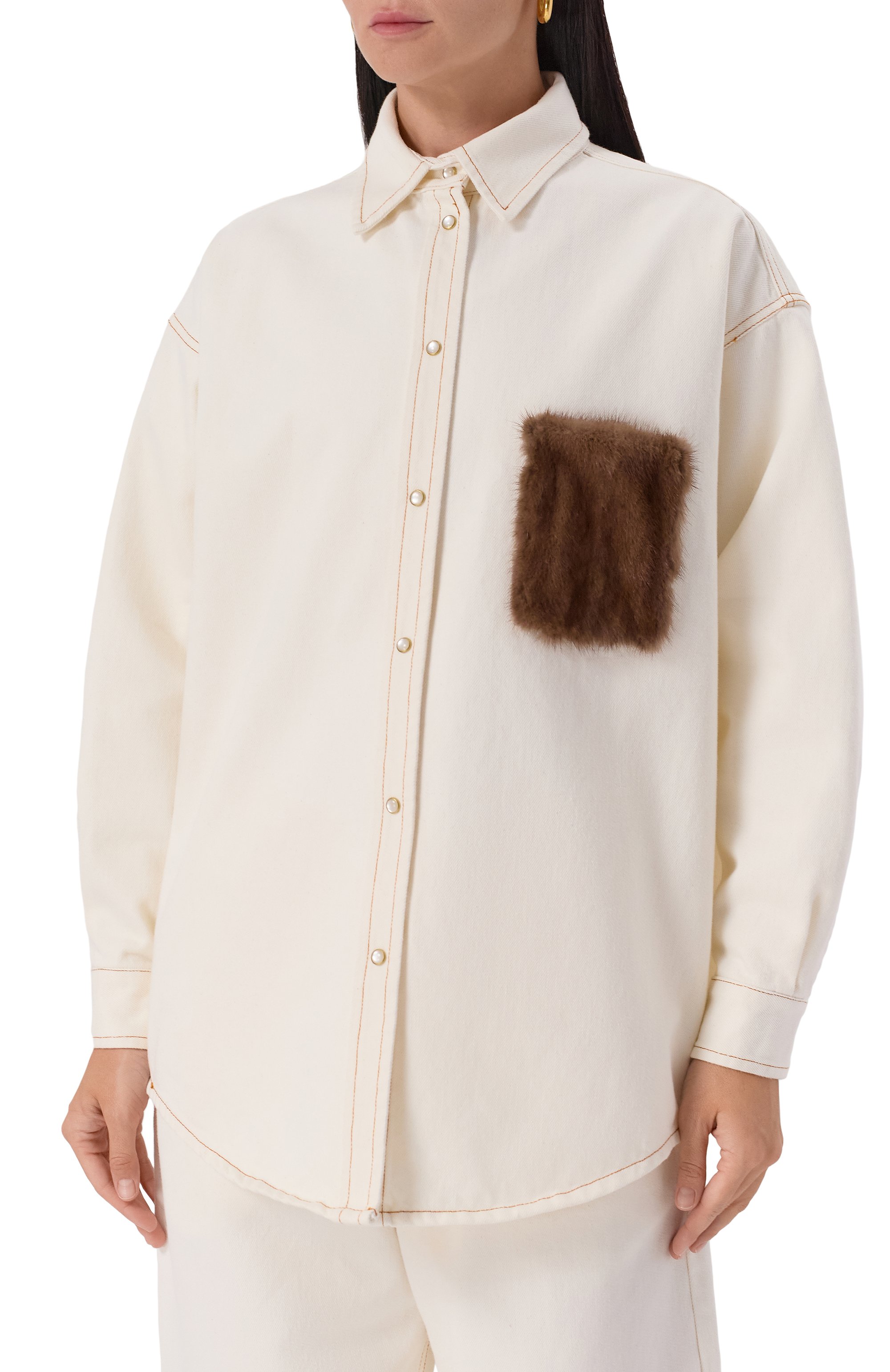 Джинсовая рубашка FORTE DEI MARMI COUTURE, арт. 25WF8171, фото 3