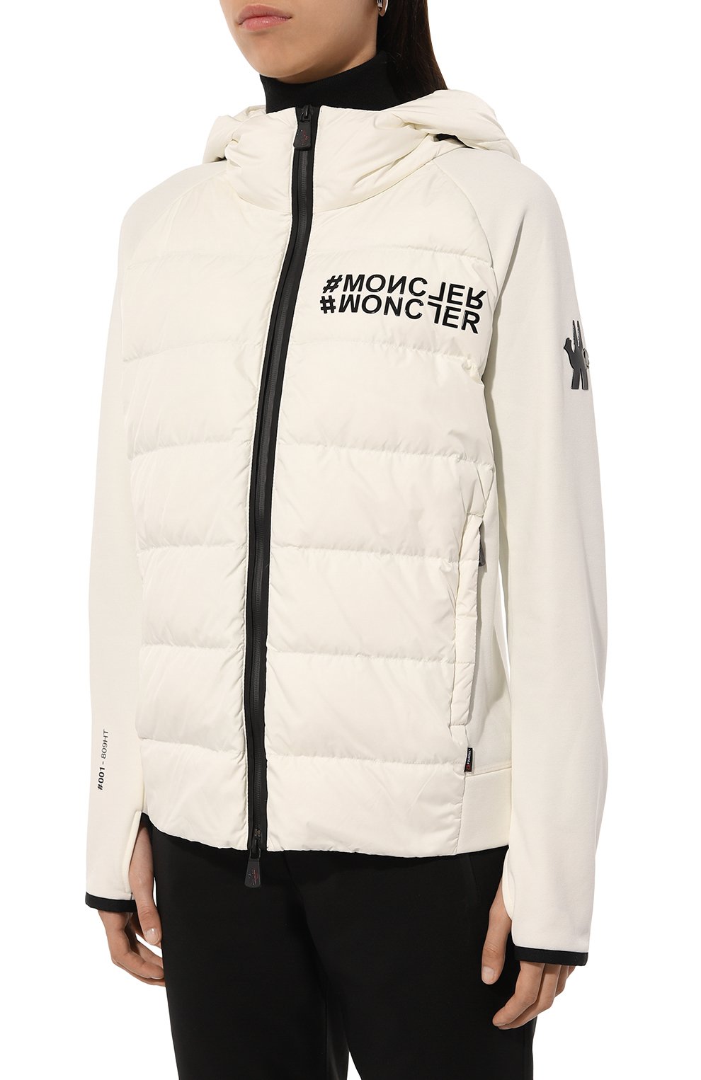 Комбинированный кардиган maglia MONCLER GRENOBLE молочного цвета по цене 87500 руб., арт. 8G000-31/809HT, фото 3 Комбинированный кардиган maglia MONCLER GRENOBLE, арт. 8G000-31/809HT, фото 3