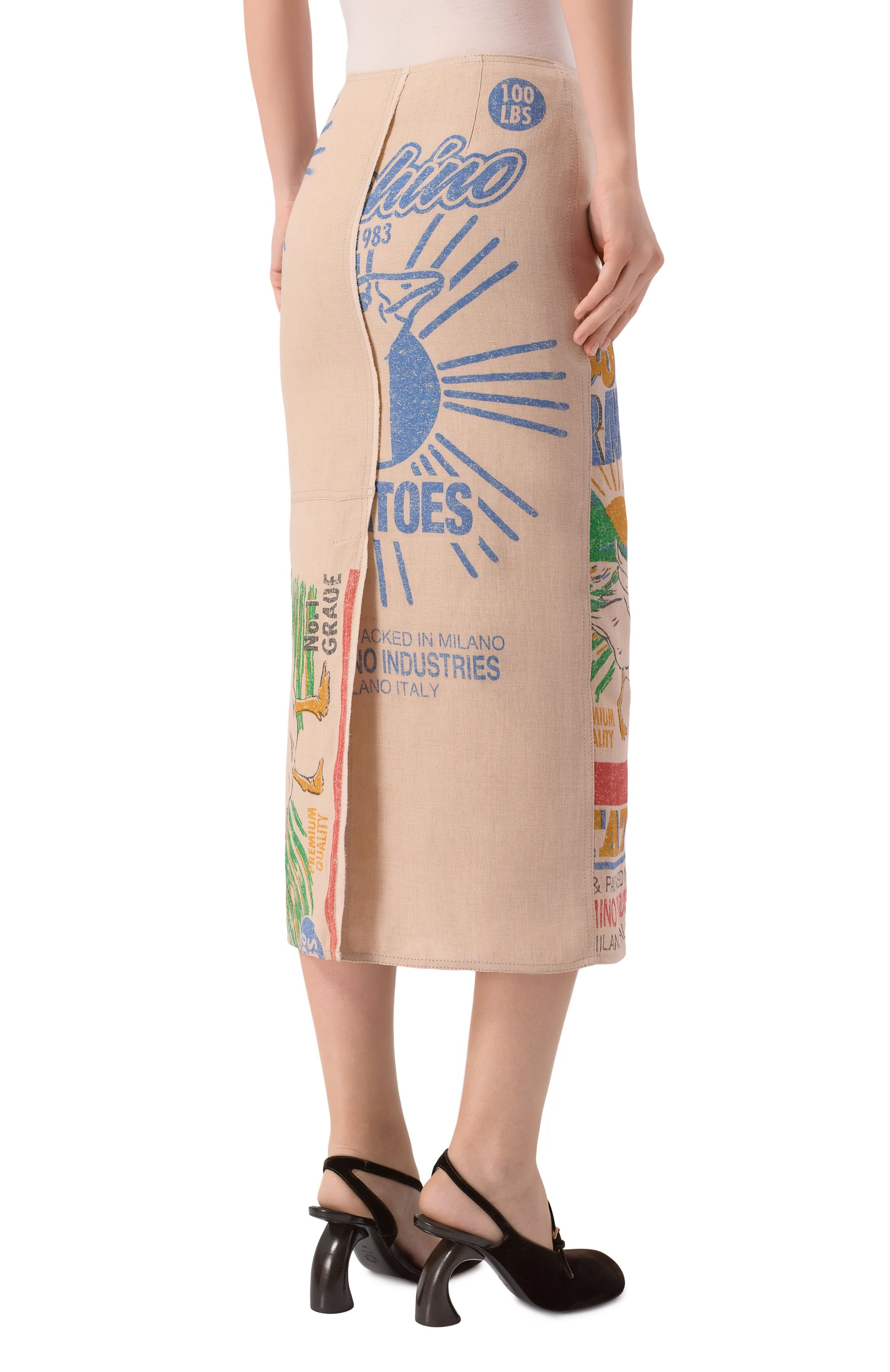 Льняная юбка MOSCHINO, арт. A0117/0421, фото 4