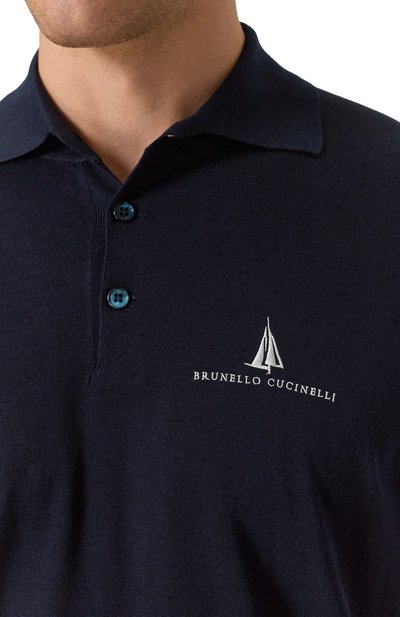 Поло из шелка и хлопка BRUNELLO CUCINELLI, арт. MNB805805P, фото 5
