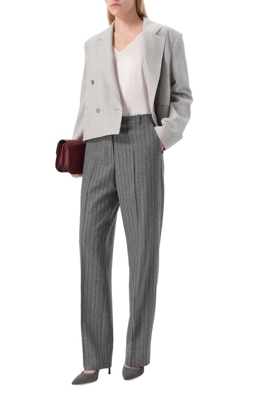 Брюки из шерсти и вискозы 12 STOREEZ 133392 Серый  133392 Фото 2