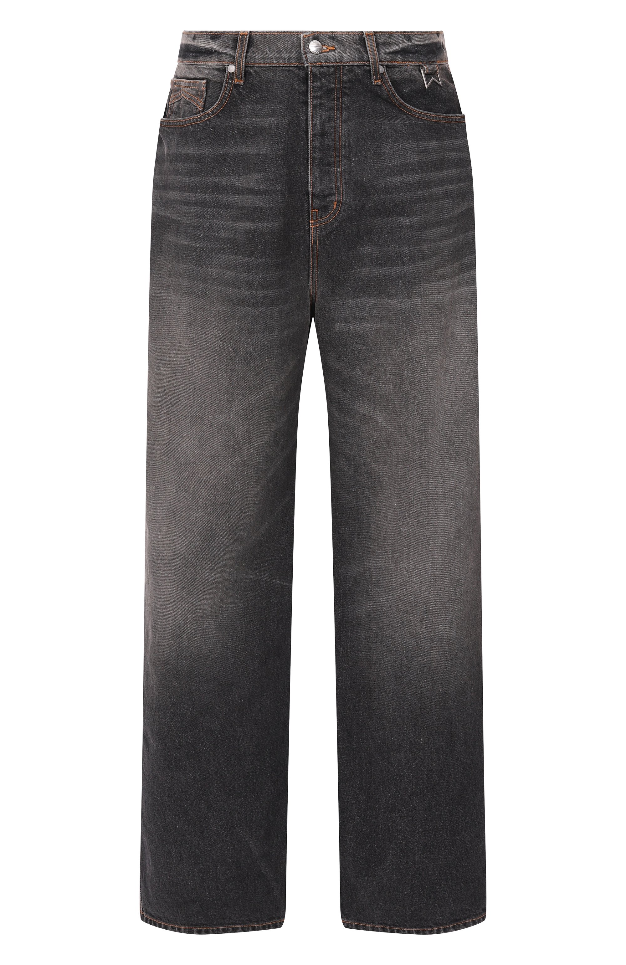 Джинсы RHUDE темно-серого цвета по цене 111000 руб., арт. RHFW25DP01012, фото 1 Джинсы RHUDE, арт. RHFW25DP01012, фото 1