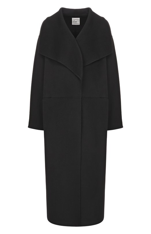 Пальто из шерсти и кашемира TOTEME 254-WR00196-FB0049 Чёрный 254-WR00196-FB0049