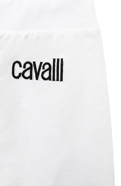 Детские хлопковые шорты ROBERTO CAVALLI белого цвета, арт. QJT242/CF050/04A-10A | Фото 3 (Случай: Повседневный; Материал сплава: Проставлено; Нос: Не проставлено; Материал внешний: Хлопок; Ростовка одежда: 10 - 11 лет | 140 - 146см, 4 года | 104 см, 6 лет | 116 см, 8 лет | 128 см)