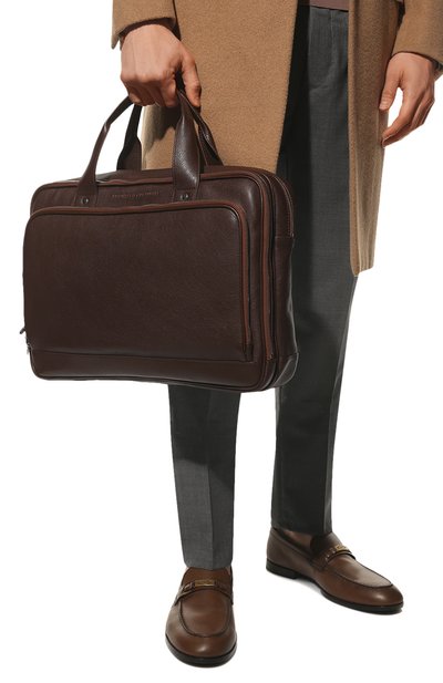 Сумка для ноутбука из кожи буйвола BRUNELLO CUCINELLI, арт. 221MBRXU391, фото 2