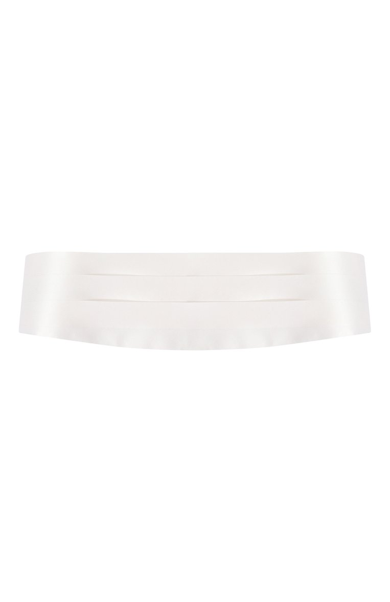 Мужской шелковый камербанд STEFANO RICCI белого цвета, арт. GF01U/UNIR | Фото 1 (Материал: Текстиль; Нос: Не проставлено)