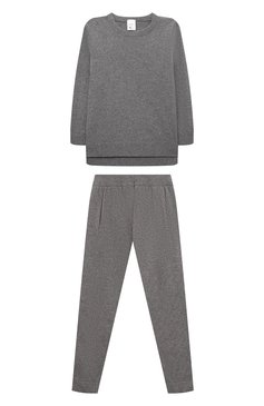 Детская комплект из пуловера и брюк WOOL AND COTTON серого цвета, арт. KRUFP-003 | Фото 1 (Материал внешний: Шерсть; Материал сплава: Проставлено; Драгоценные камни: Проставлено; Рукава: Длинные; Девочки Кросс-КТ: Костюмы-спорт; Ростовка одежда: 5 лет | 110 см, 6 лет | 116 см, 8 лет | 128 см, 10 - 11 лет | 140 - 146см, 13 - 15 лет | 158 см, 24 мес | 92 см)