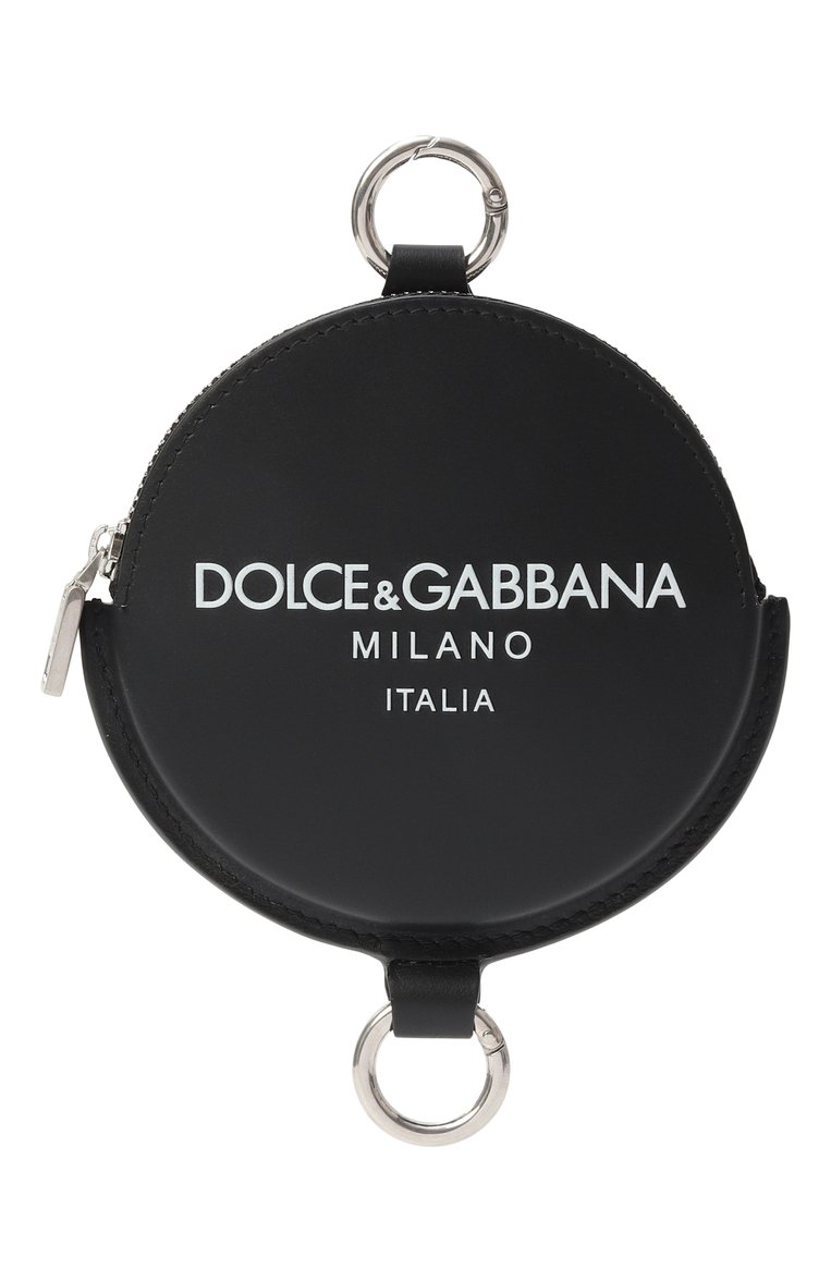 Мужской кожаный кошелек adamo для монет DOLCE & GABBANA черного цвета, арт. BP3344/A6E48 | Фото 1 (Автоматизация состава: Проставлено; Нос: Не проставлено; Материал: Натуральная кожа)