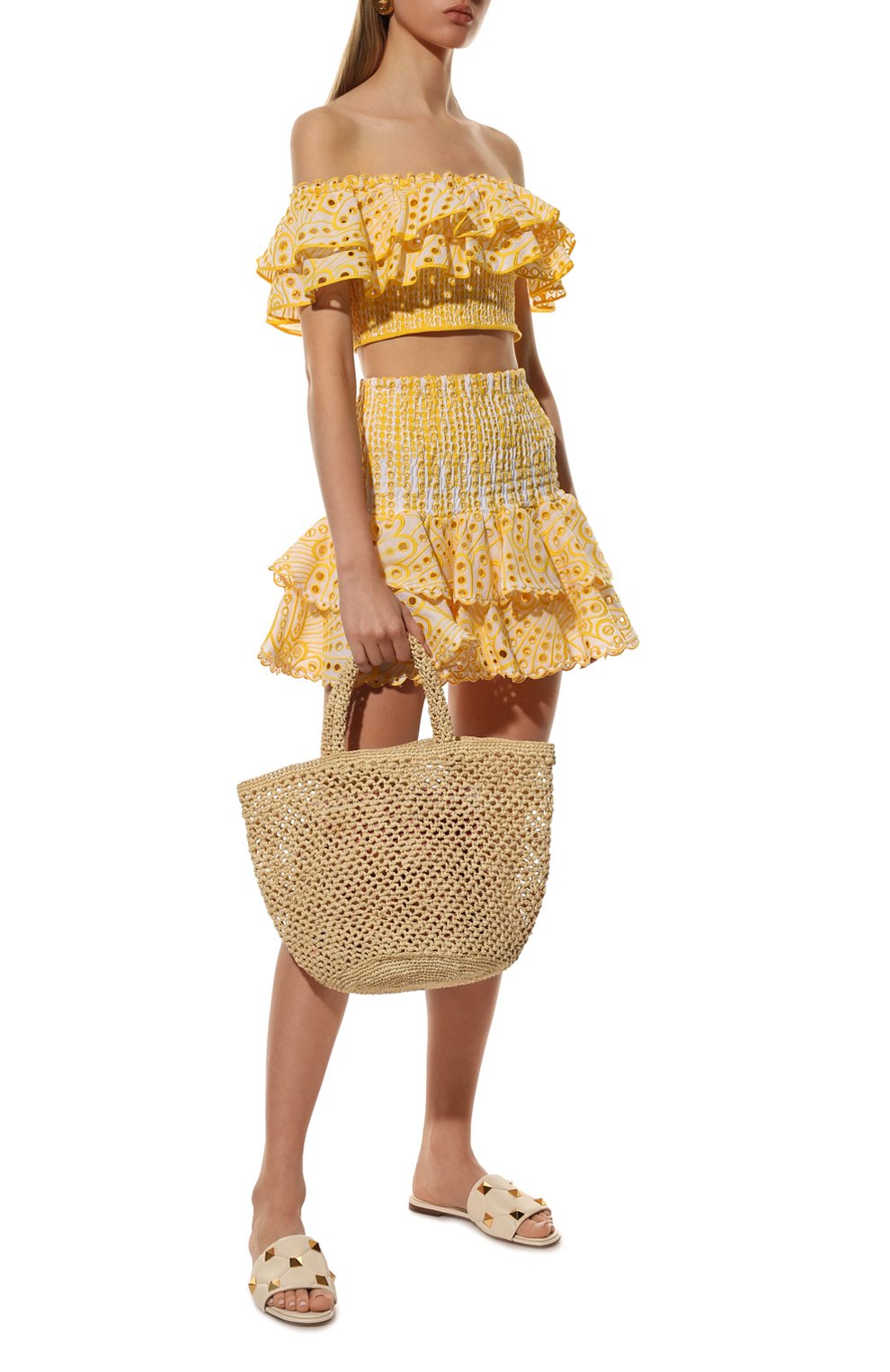 Сумка kapity lacy m SANS-ARCIDET бежевого цвета по цене 20750 руб., арт. KAPITY LACY-K S22/M, фото 3 Сумка kapity lacy m SANS-ARCIDET, арт. KAPITY LACY-K S22/M, фото 3