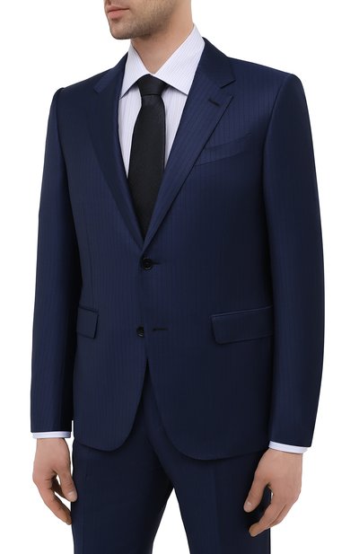 Шерстяной костюм ZEGNA темно-синего цвета по цене 290500 руб., арт. 922578/221225, фото 2 Шерстяной костюм ZEGNA, арт. 922578/221225, фото 2