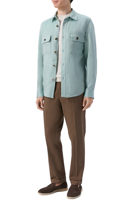 Льняная куртка-рубашка Jacob Cohen JUR_ER017 080 T861A RW Голубой  JUR_ER017 080 T861A RW Фото 2