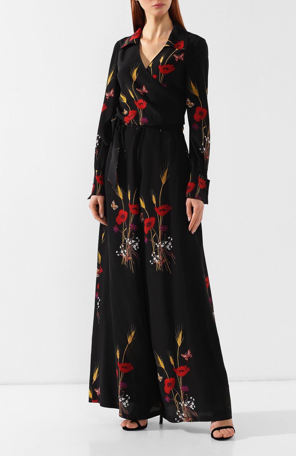 Шелковый комбинезон VALENTINO черного цвета по цене 527500 руб., арт. RB3VE1154FP, фото 3 Шелковый комбинезон VALENTINO, арт. RB3VE1154FP, фото 3