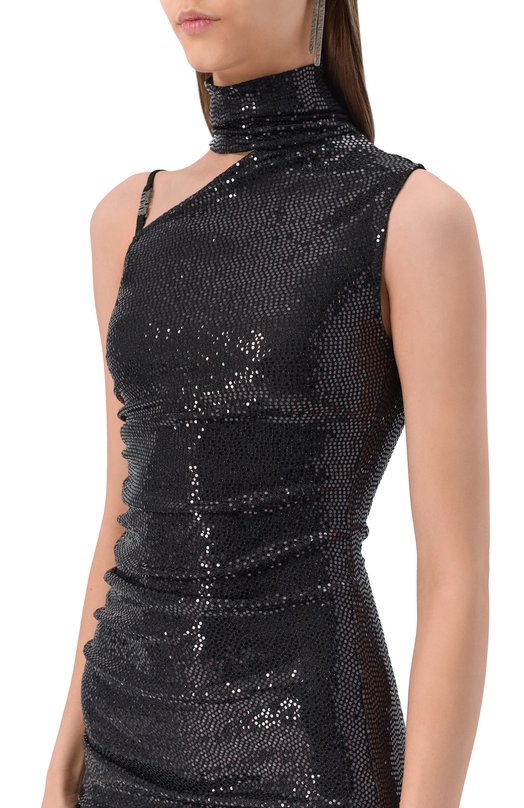 Платье с отделкой пайетками Versace Jeans Couture 79HA0909/J0248 Чёрный  79HA0909/J0248 Фото 5