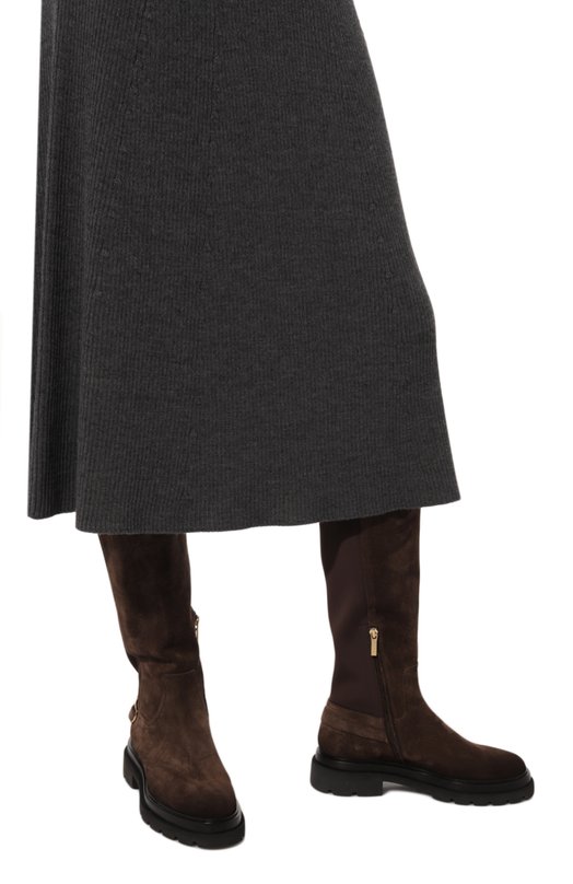 Замшевые сапоги Santoni WSEG71065G0MTHI0 Коричневый  WSEG71065G0MTHI0 Фото 3