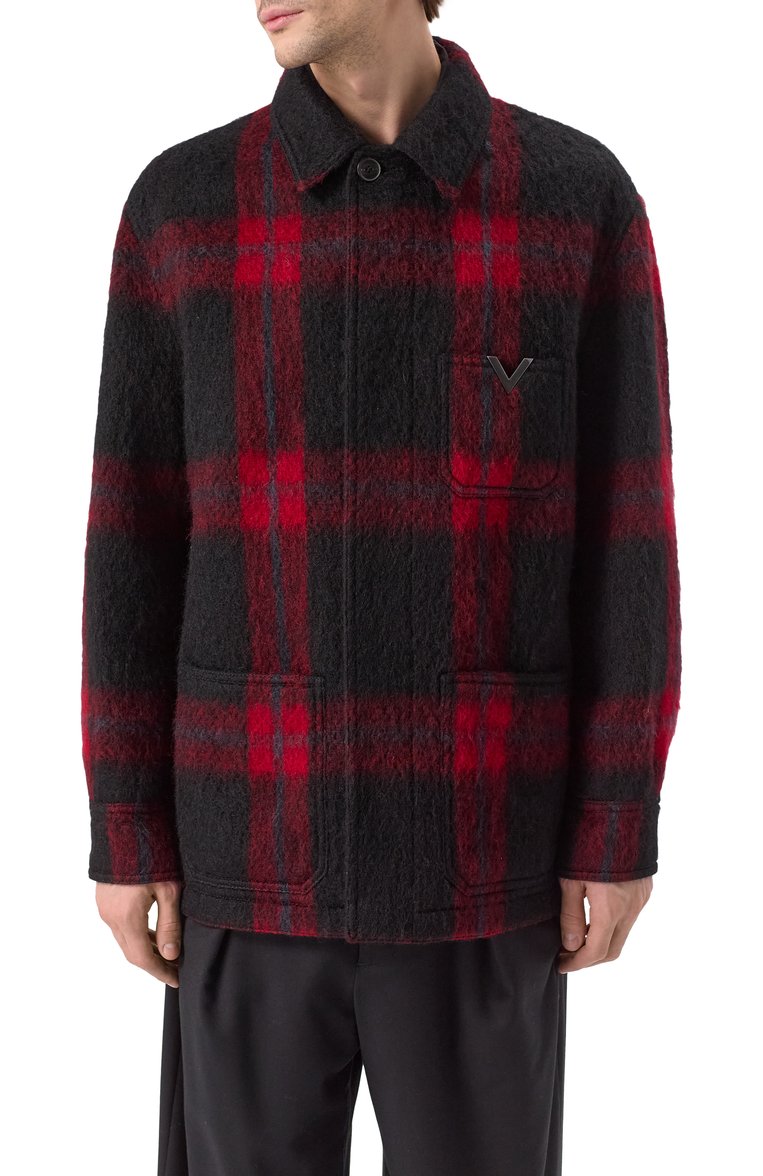 Шерстяная куртка-рубашка VALENTINO, арт. 5V3CJJ90A9K, фото 3