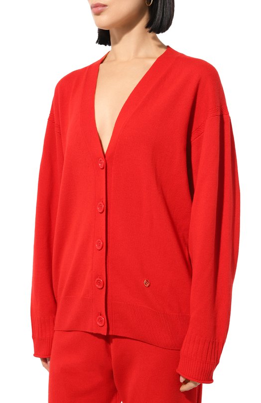 Шерстяной кардиган Stella McCartney 6K0423/3S2415 Красный  6K0423/3S2415 Фото 3