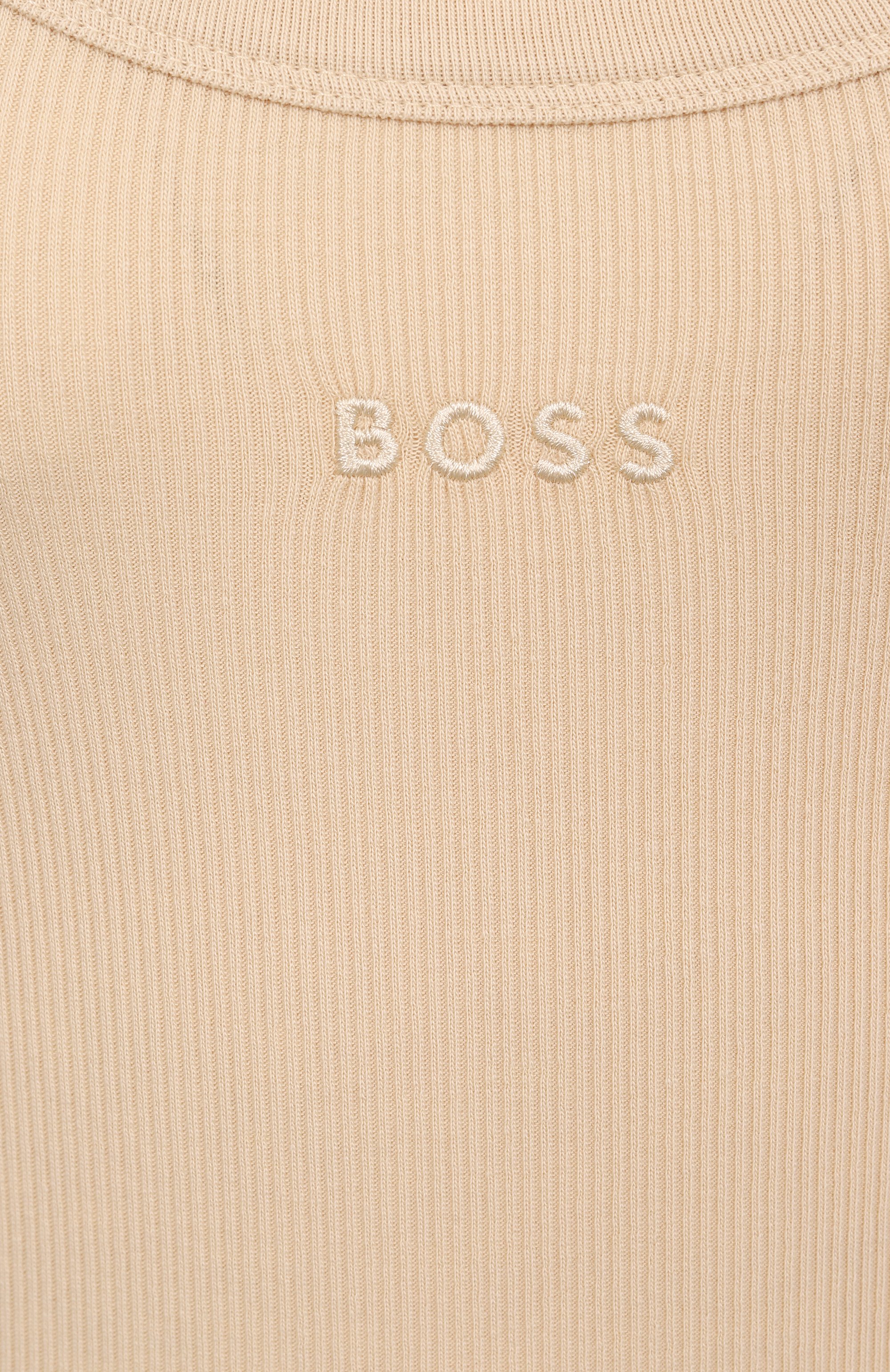 Хлопковая майка BOSS ORANGE, арт. 50504245, фото 6