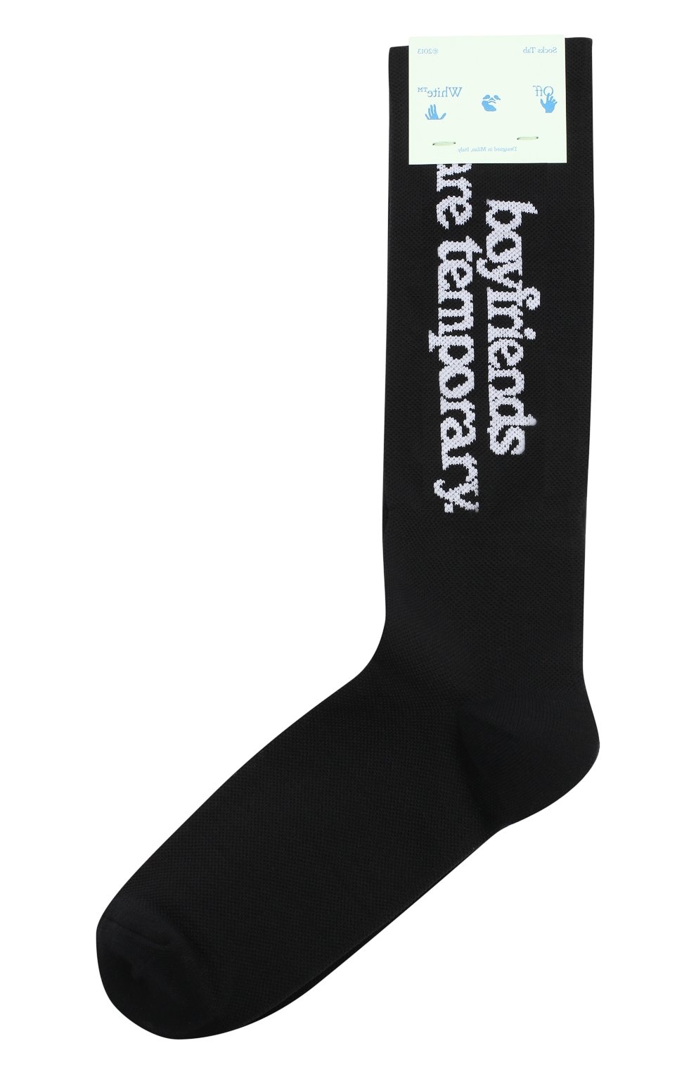 Носки OFF-WHITE черно-белого цвета по цене 5170 руб., арт. 0WRA003F20KNI0011001, фото 1 Носки OFF-WHITE, арт. 0WRA003F20KNI0011001, фото 1