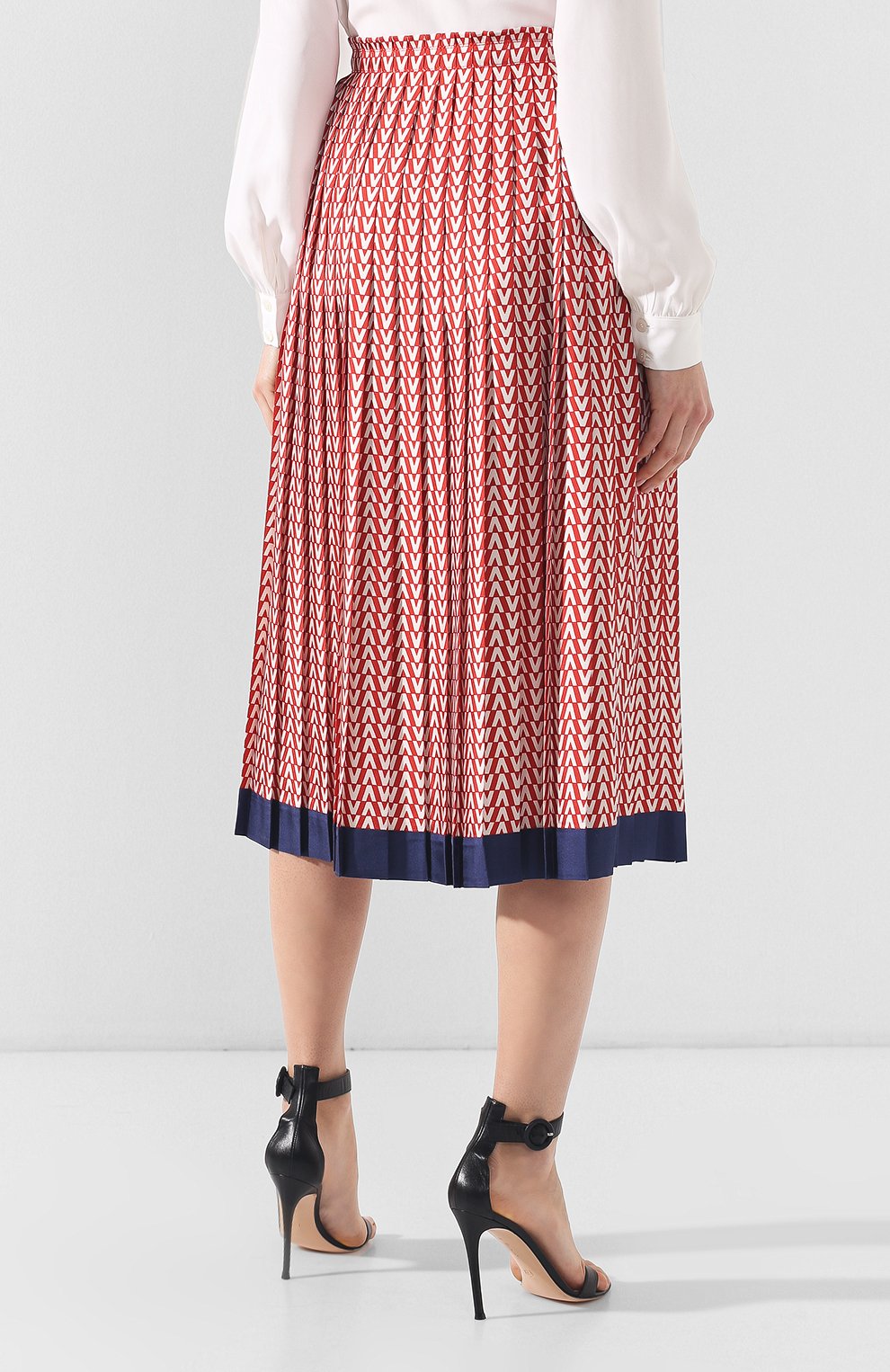 Шелковая юбка VALENTINO, арт. RB3RA4B94EK, фото 4