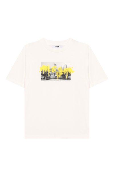 Хлопковая футболка MSGM KIDS, арт. F6MSJBTH239