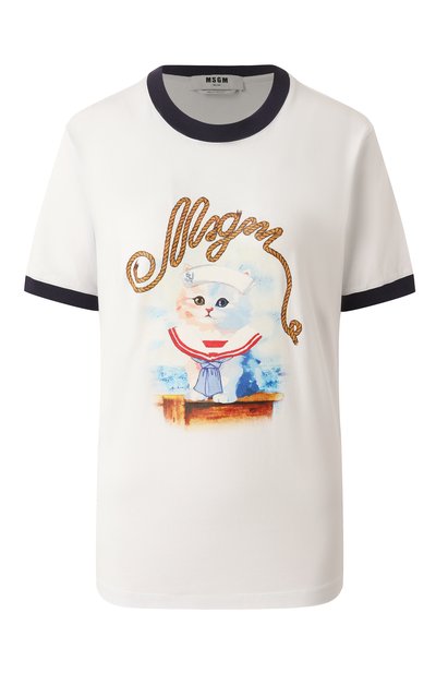 Женская хлопковая футболка MSGM, арт. 3841MDM152/257002