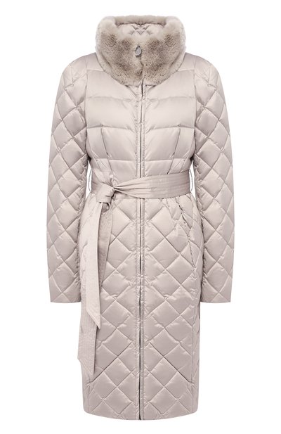 Пуховое пальто NAUMI светло-серого цвета по цене 37800 руб., арт. 18 W 774 01 13, фото 1 Пуховое пальто NAUMI, арт. 18 W 774 01 13, фото 1