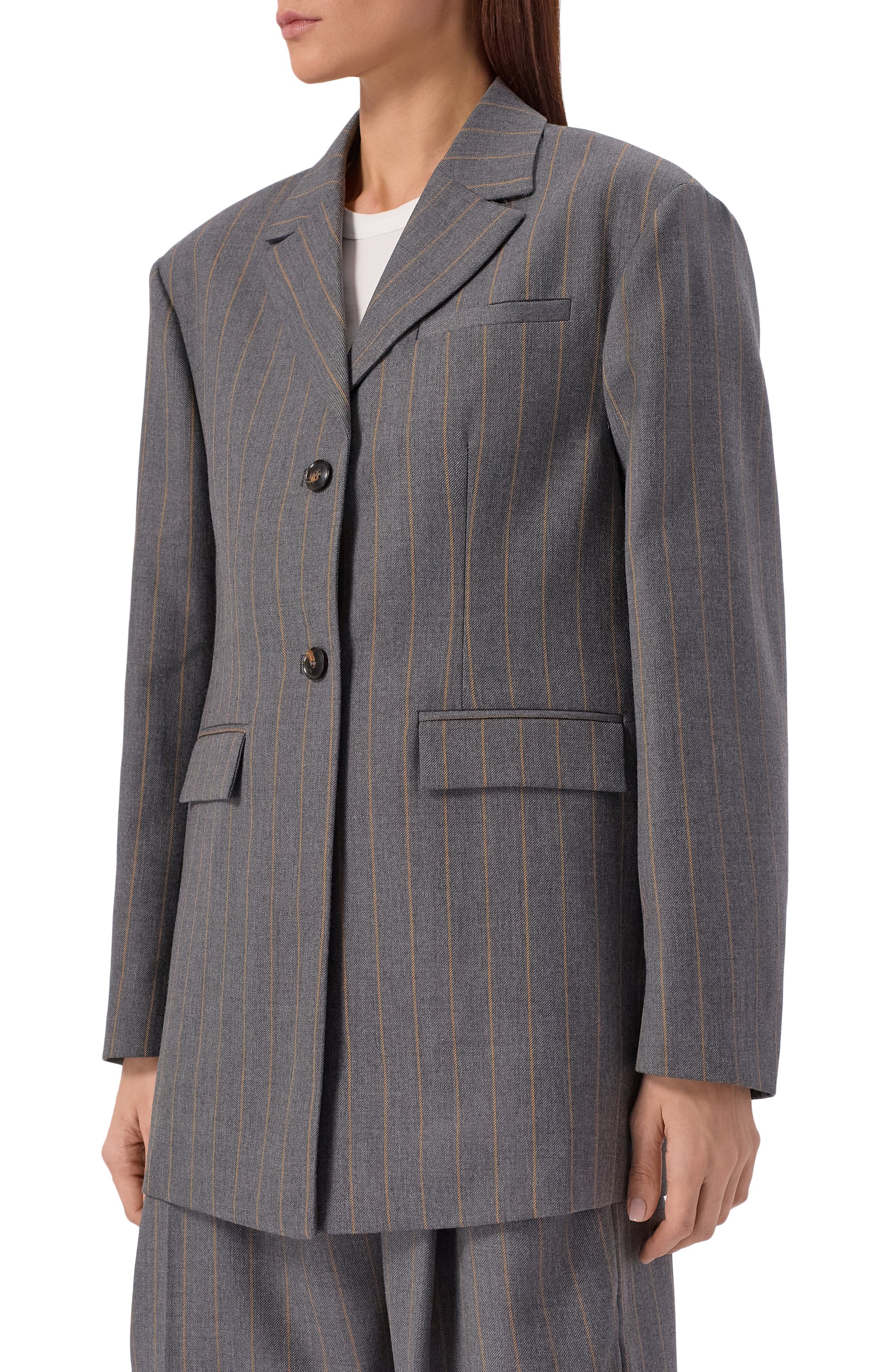 Жакет из шерсти и вискозы GANNI, арт. A1020040, фото 3