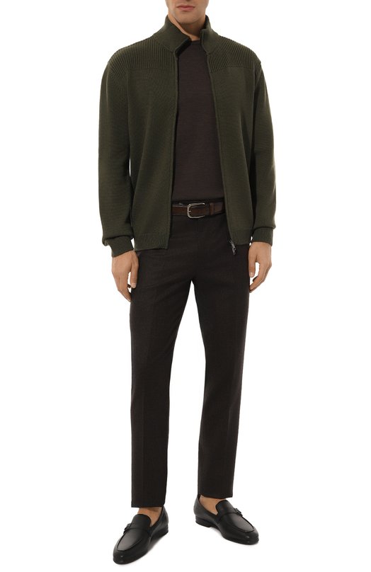 Шерстяной джемпер Corneliani 94M525-9425126 Коричневый  94M525-9425126 Фото 2