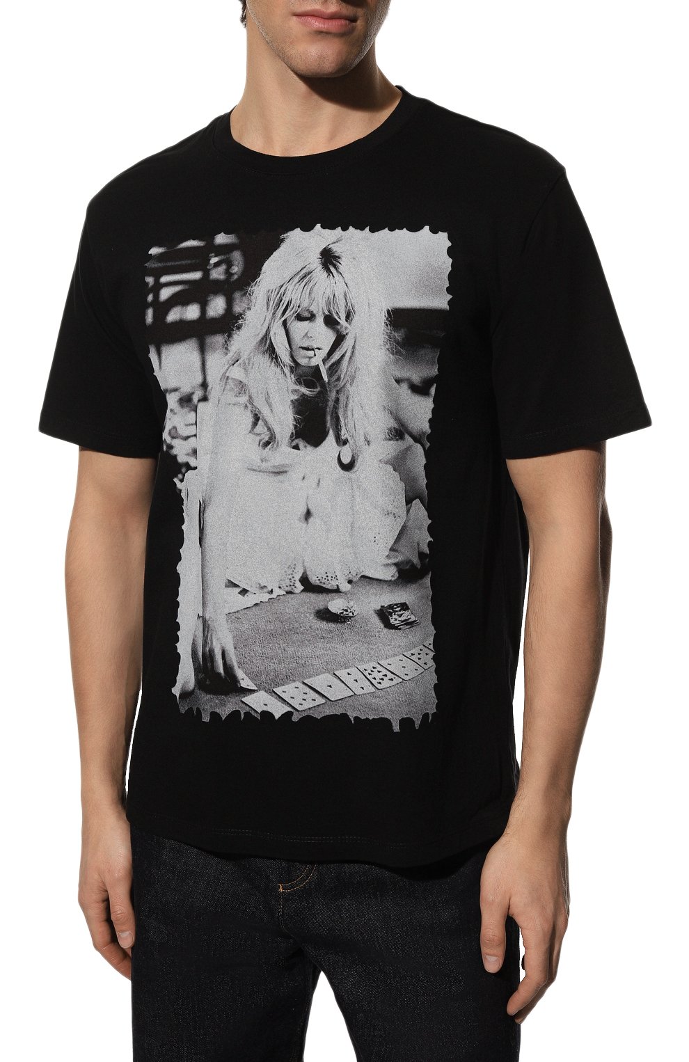 Хлопковая футболка BISIBIGLIO черного цвета по цене 11000 руб., арт. BRIG CARTE/2212 RIF (C0TT0NE PESANTE), фото 3 Хлопковая футболка BISIBIGLIO, арт. BRIG CARTE/2212 RIF (C0TT0NE PESANTE), фото 3