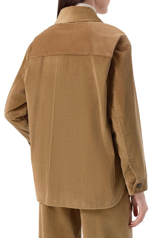 Вельветовая рубашка Max Mara Studio TRAU Коричневый  TRAU Фото 4