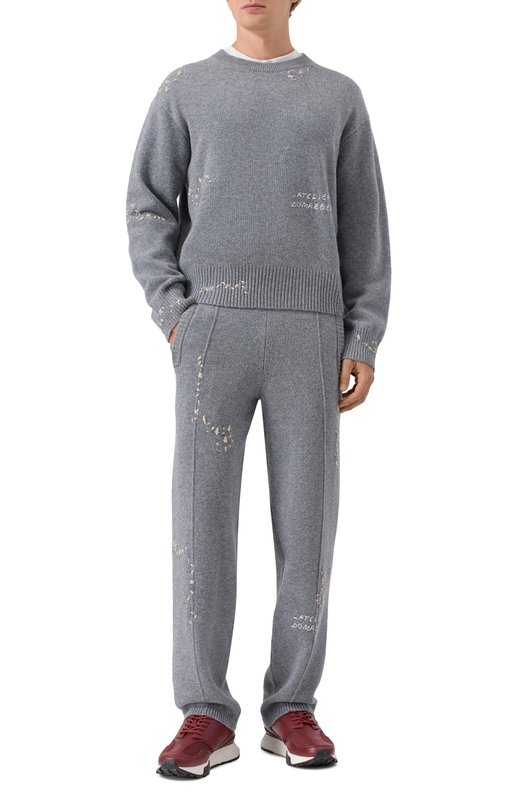 Брюки DOMREBEL M 0FFICE/KNIT TR0USERS Серый  M 0FFICE/KNIT TR0USERS Фото 2