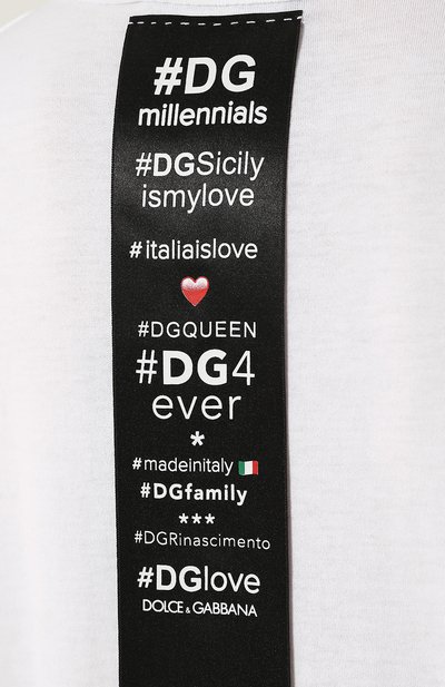 Хлопковая футболка прямого кроя с логотипом бренда DOLCE & GABBANA, арт. F8J80Z/G7MSD, фото 5