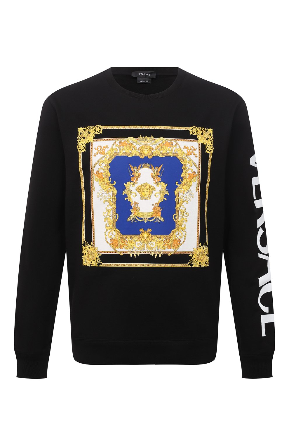 Хлопковый свитшот VERSACE черного цвета по цене 89950 руб., арт. 1001380/1A01018, фото 1 Хлопковый свитшот VERSACE, арт. 1001380/1A01018, фото 1