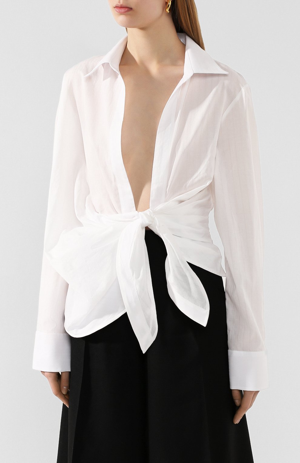 Хлопковая рубашка JACQUEMUS, арт. 201SH09/10110, фото 3