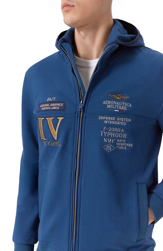 Хлопковая толстовка Aeronautica Militare FE2063UF00662 Синий  FE2063UF00662 Фото 5