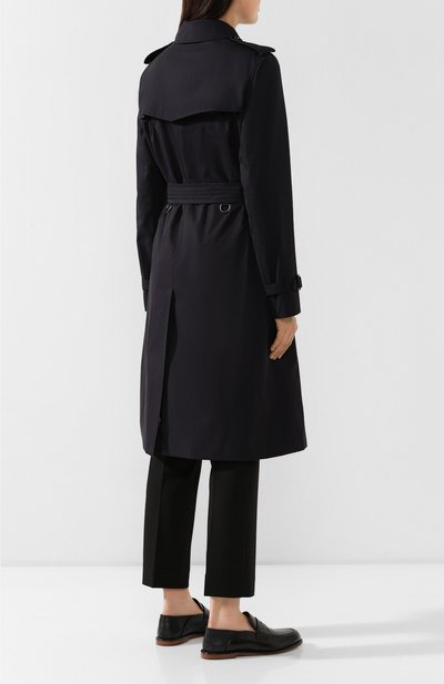 Хлопковый тренч kensington BURBERRY темно-синего цвета по цене 232500 руб., арт. 4073368, фото 4 Хлопковый тренч kensington BURBERRY, арт. 4073368, фото 4
