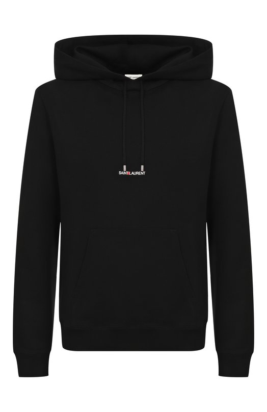 Хлопковое худи Saint Laurent 677259/YB2PG Чёрный 677259/YB2PG