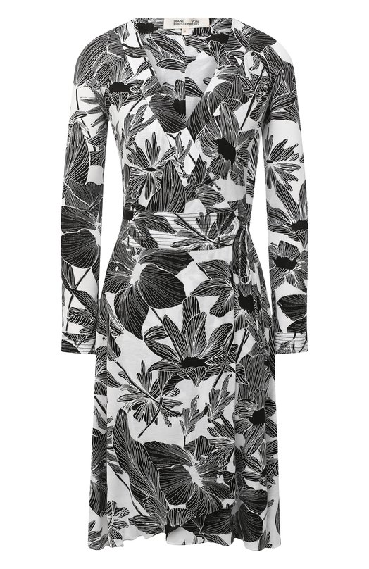 

Платье из вискозы и шелка Diane Von Furstenberg, Чёрно-белый