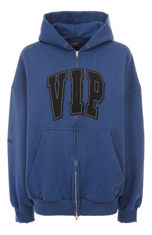 Хлопковая толстовка Balenciaga 833377/TSVP5 Синий 833377/TSVP5