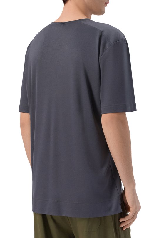 Футболка из хлопка и вискозы Zimmerli 8520-21091 Серый  8520-21091 Фото 4