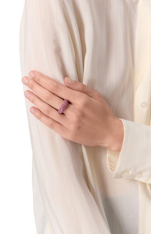 Кольцо Cameron Amina Muaddi CAMER0N RING Розовый  CAMER0N RING Фото 2
