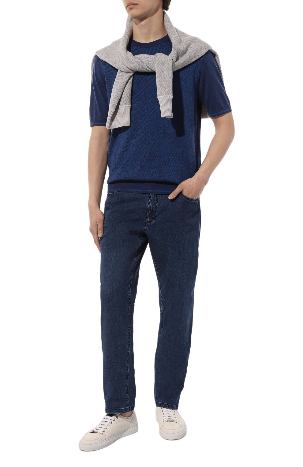 Джемпер из шелка и хлопка ZILLI, арт. MBZ-RN120-JACQ1/MC01, фото 2