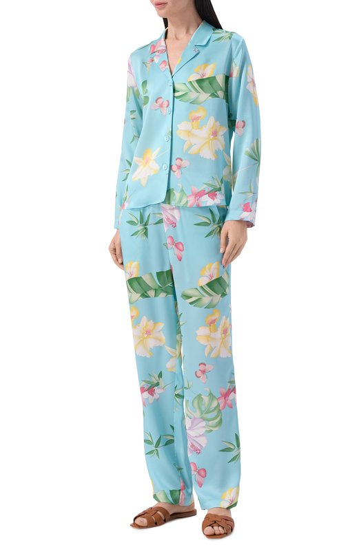 Шелковая пижама Eva B.Bitzer 16312471 Голубой  16312471 Фото 2