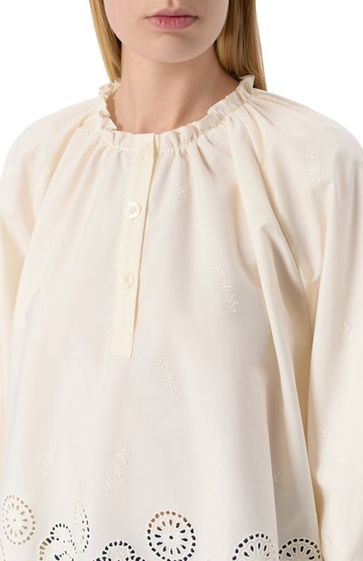 Хлопковая блузка VIKA GAZINSKAYA, арт. SS25-12208, фото 5