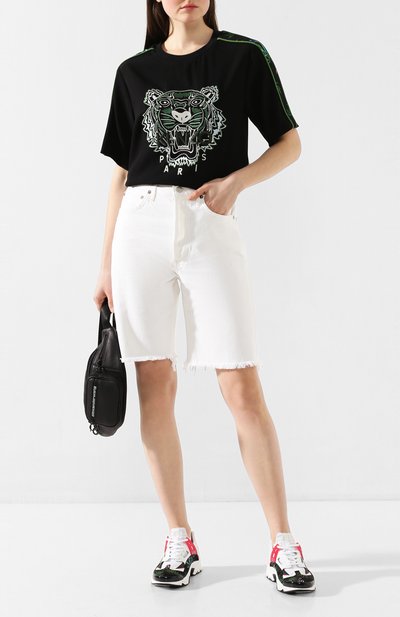 Футболка KENZO черного цвета по цене 32500 руб., арт. FA52T01765AC, фото 2 Футболка KENZO, арт. FA52T01765AC, фото 2